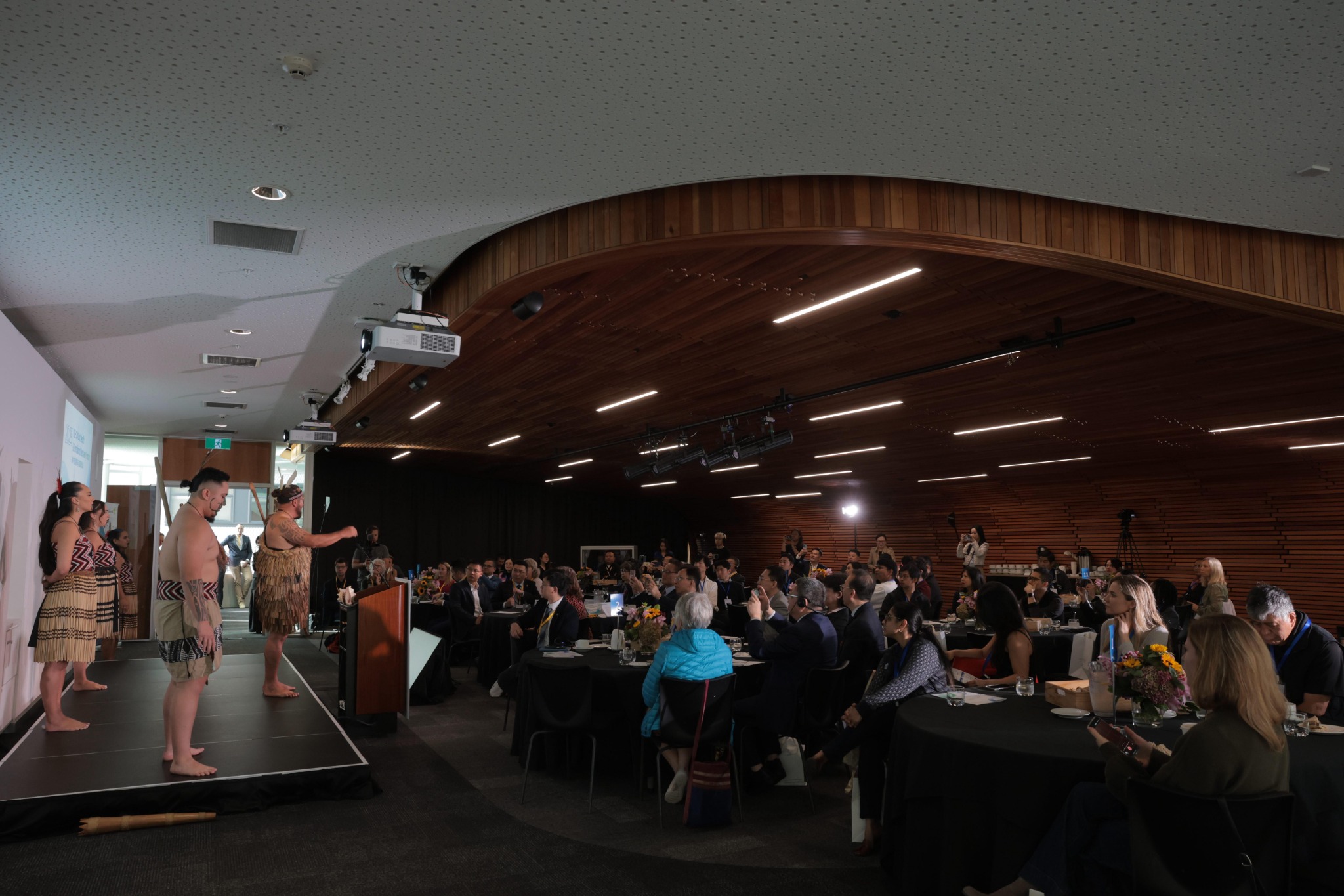 Scientific exchange event in New Zealand with speakers and attendees